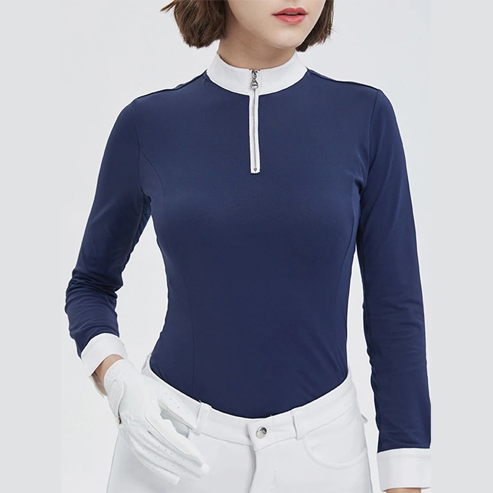 Professional horse riding long sleeve equestrian T-shirt female knight clothing obstacle suit new 2