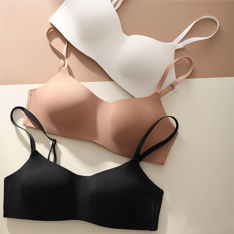 Women Bras Seamless Gathered Push Up Bralette for Small Chests