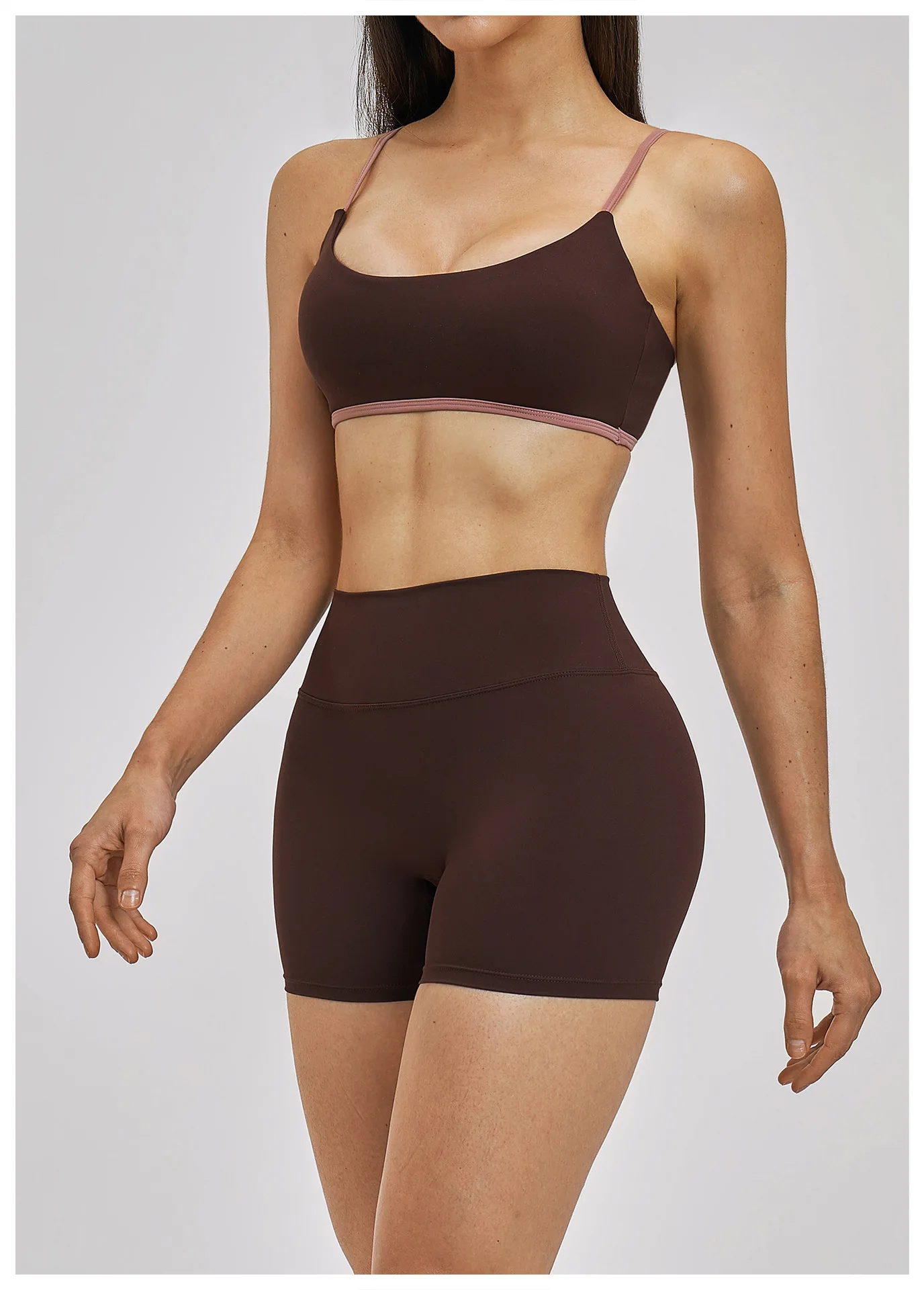 Women Sports Bra False Two-piece Push-up Shockproof Running Bra_voghion.com