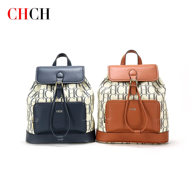 CHCH Fashion Genuine Leather Backpack Purse Ladies TasselTote Multi Function Luxury Shoulder Bag