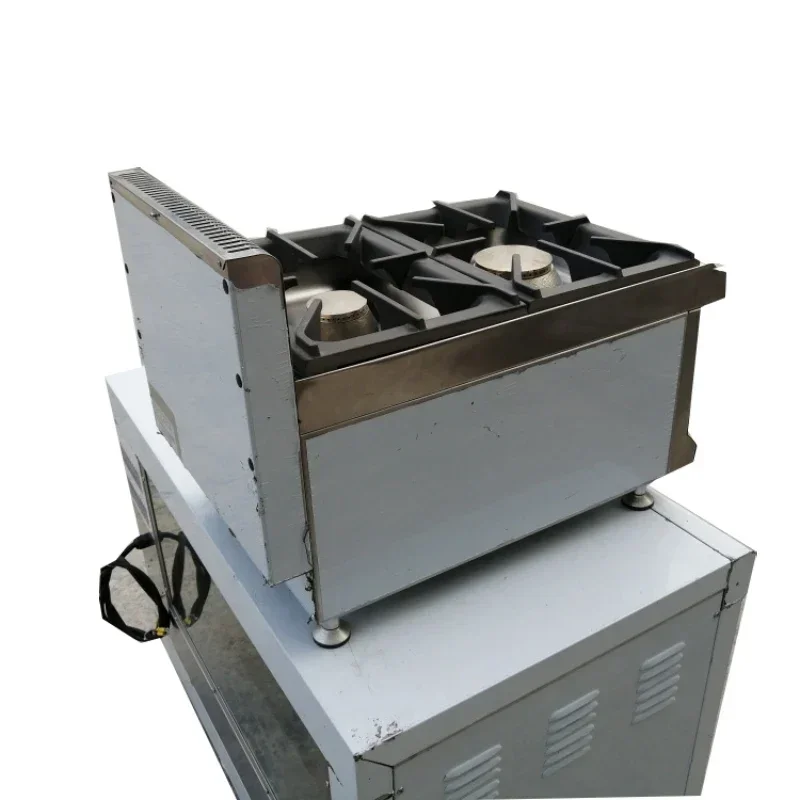 Portable Stainless Steel Double-head Gas Casserole Stove Commercial Gas Burning Stove GH-587 Desktop Gas Claypot Stove 6