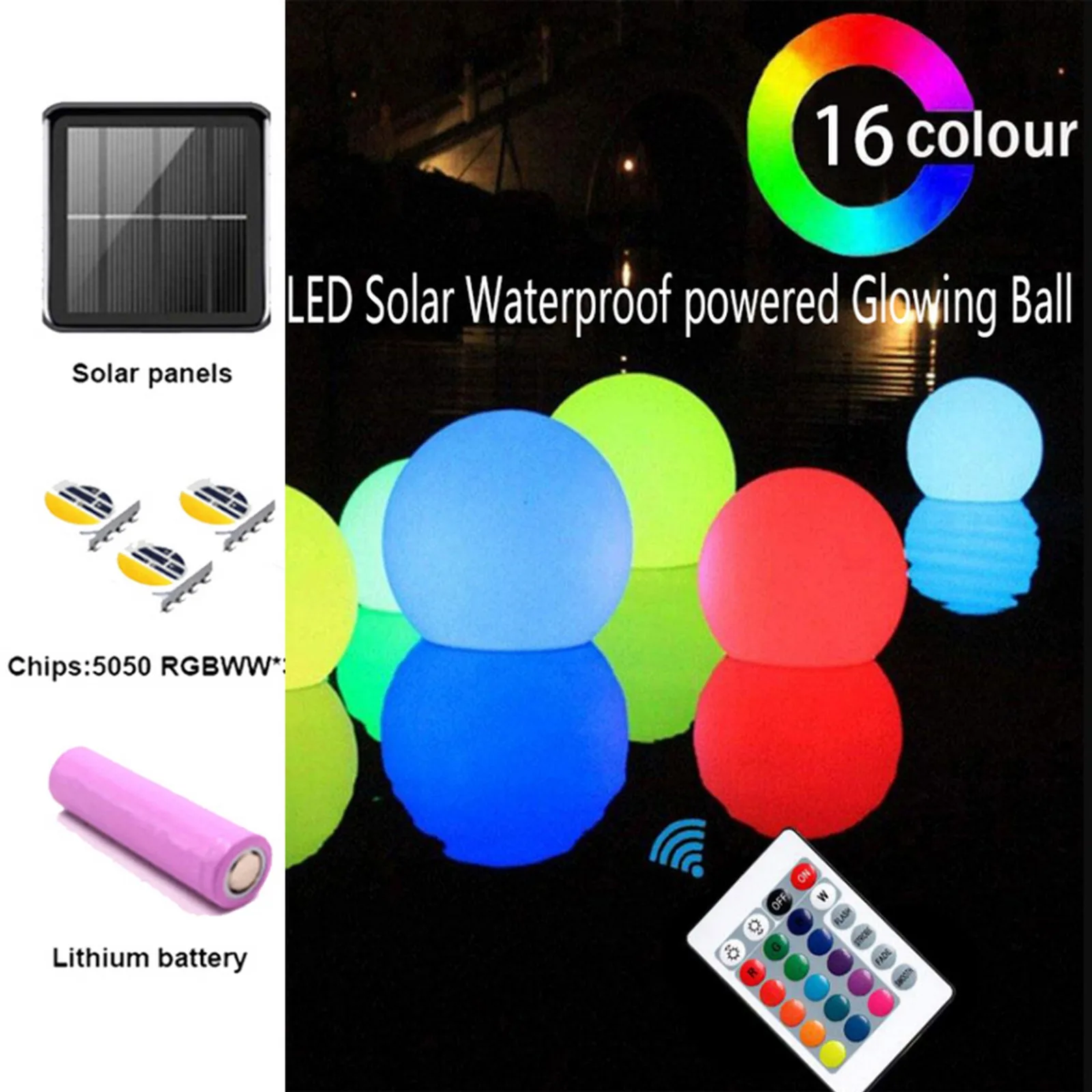 colour changing solar garden lights LED Luminous Inflatable Ball RGB Swimming Pool 7 Colors Pond Decoration Lights Hanging Lamps Water Drift Lights Pool Lights underwater pool lights