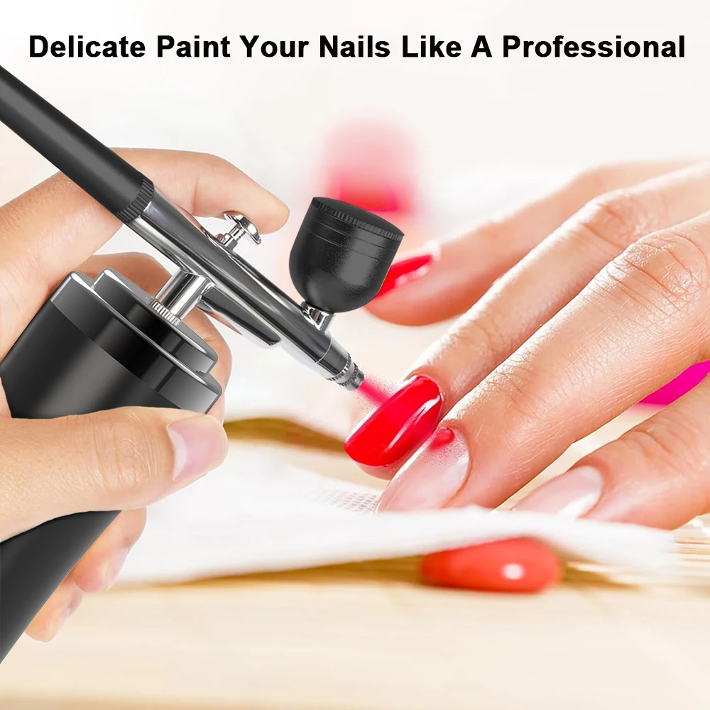 Airbrush with Compressor Portable Nail Art  Airbrush Hand Sprayer Gun for Nail Art Cake Painting Crafts Airbrush Kit Nails Spray 6