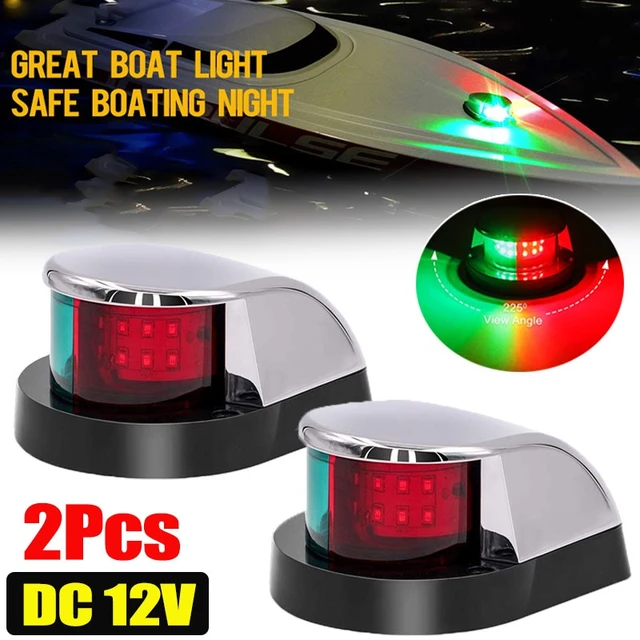 DC12V LED Boat Navigation Light,Red&Green Marine Navigation Light Boat Bow  Light for Pontoon,Skiff,and Fishing Boat,Small Boat - AliExpress