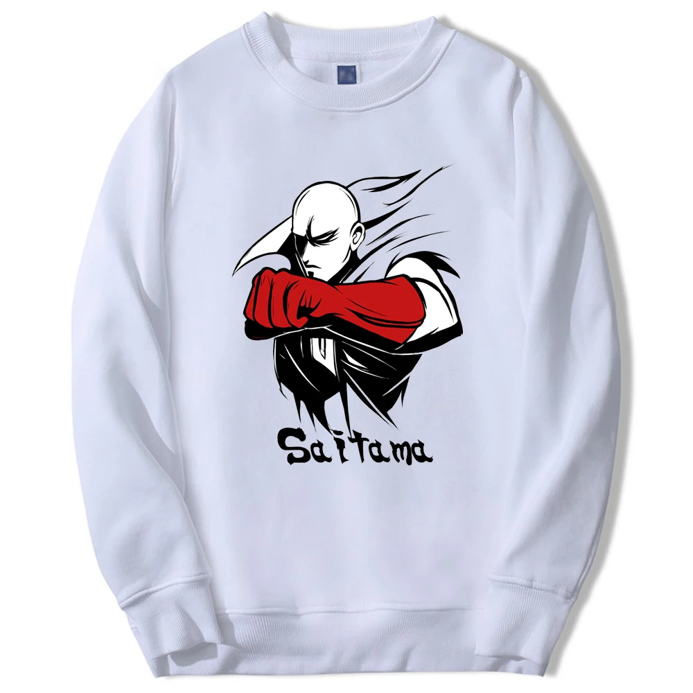 One Punch Man Funny Design Graphic Hoodie Felpe Anime Saitama Men Streetwear Loose Fleece Girocollo Sudaderas Moletom