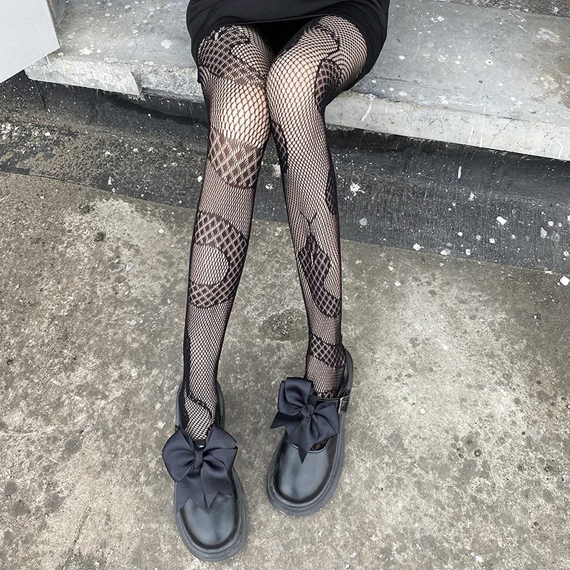 

Snake Tights Women Anime Pantyhose Black Mesh Fishnet Stockings Sexy Harajuku Hosiery Large Lolita G Tights Gothic Clothes