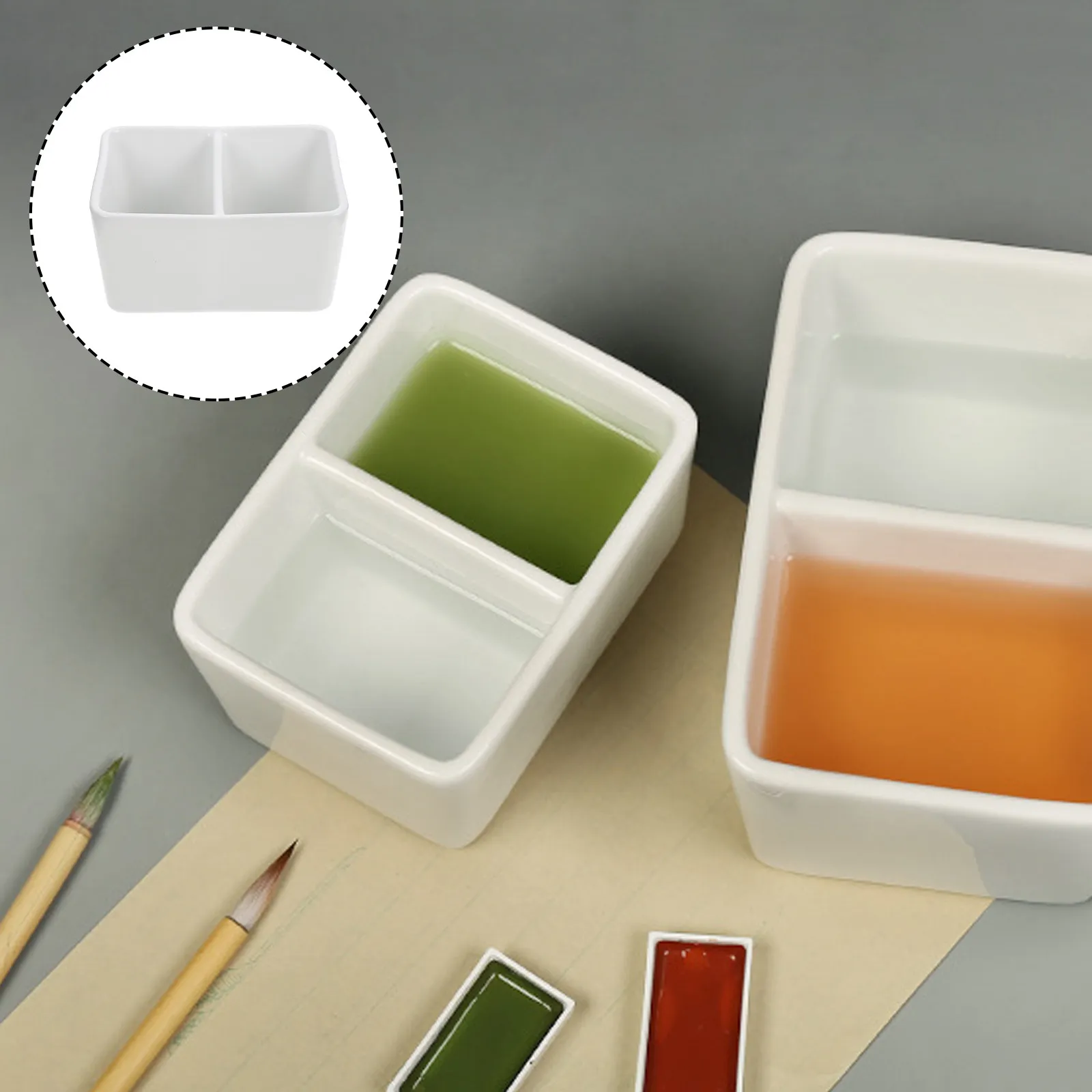 서예용 잉크통 안료 보관을 위한 초대형 세라믹 물그릇, 견고하고 내마모성이 뛰..