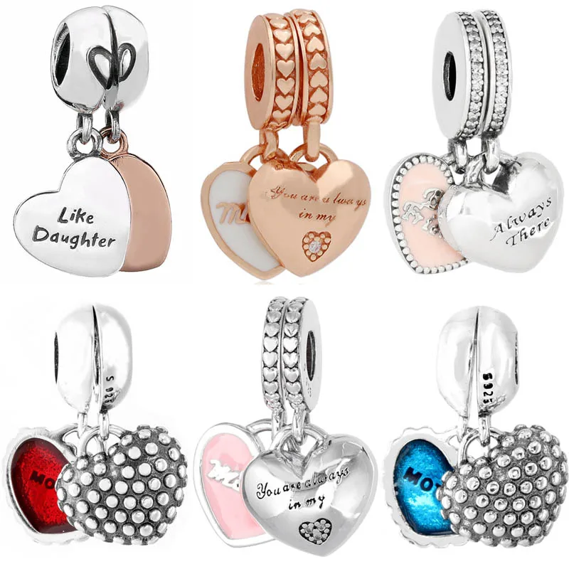 

Оригинальный браслет из двух частей для матери и дочери и сына, подвеска из стерлингового серебра 925 пробы, ювелирные изделия для рукоделия