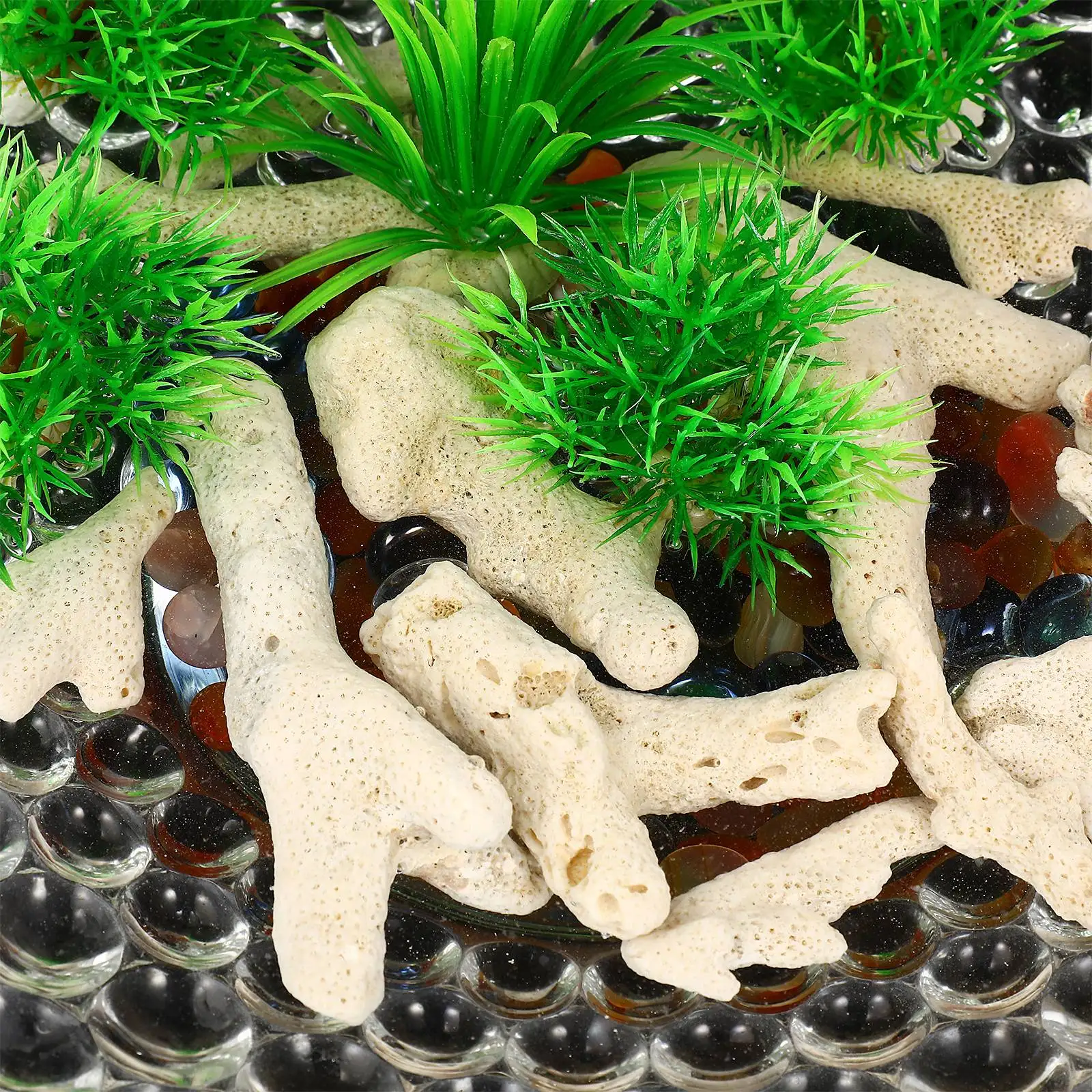 3 -10CM500g Bottom Sand Fish Tank Ornament Brine Decorations Bone Filter