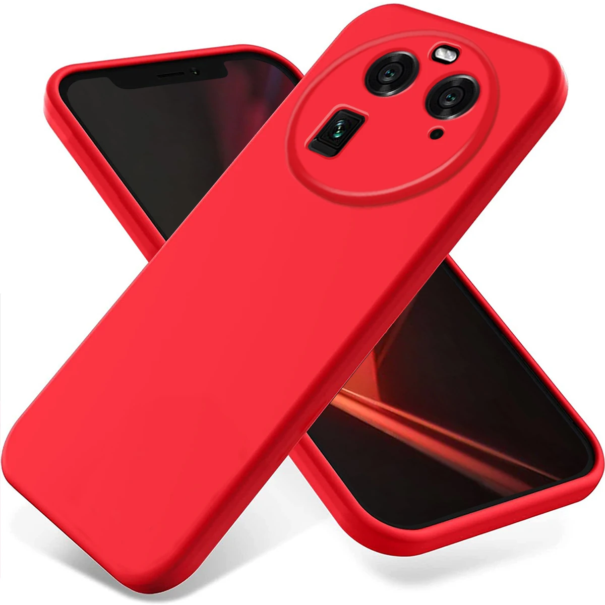 

С силиконовым ремешком Funda для OPPO Find X6 чехол, жидкий силикон, полная защита, мягкий чехол для OPPO FindX6 Capa