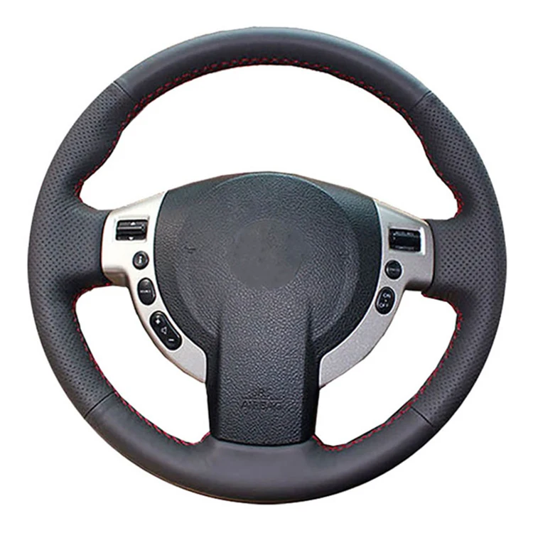 Angepasst Original Auto Lenkrad Abdeckung Für Nissan QASHQAI X-Trail Nissan NV200 Rogue Weiche Hand Nähen Wildleder Lenkung wrap – Detail 1