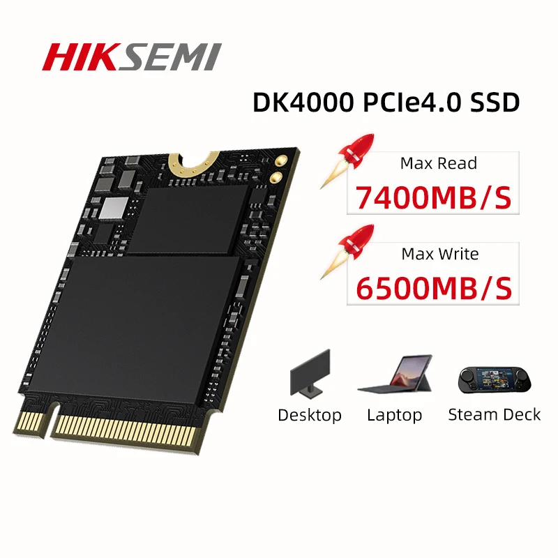 

Hiksemi DK4000 2TB 1TB M.2 SSD 2230 NVMe PCIe Gen 4X4 SSD untuk Microsoft Surface ProX Surface Laptop 3 Steam Deck