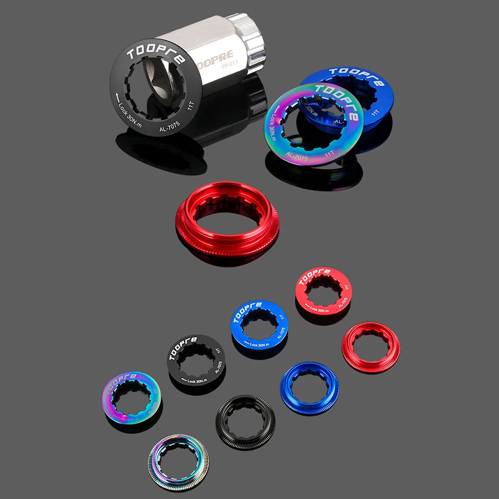 11T Cassette Flywheel Lock Cover bicycle cassette bicycle sprocket gear bicycle parts bike sprocket bike freewheel Aluminum MTB Bike Freewheel Locks Rings Outdoor Riding Hiking Supplies