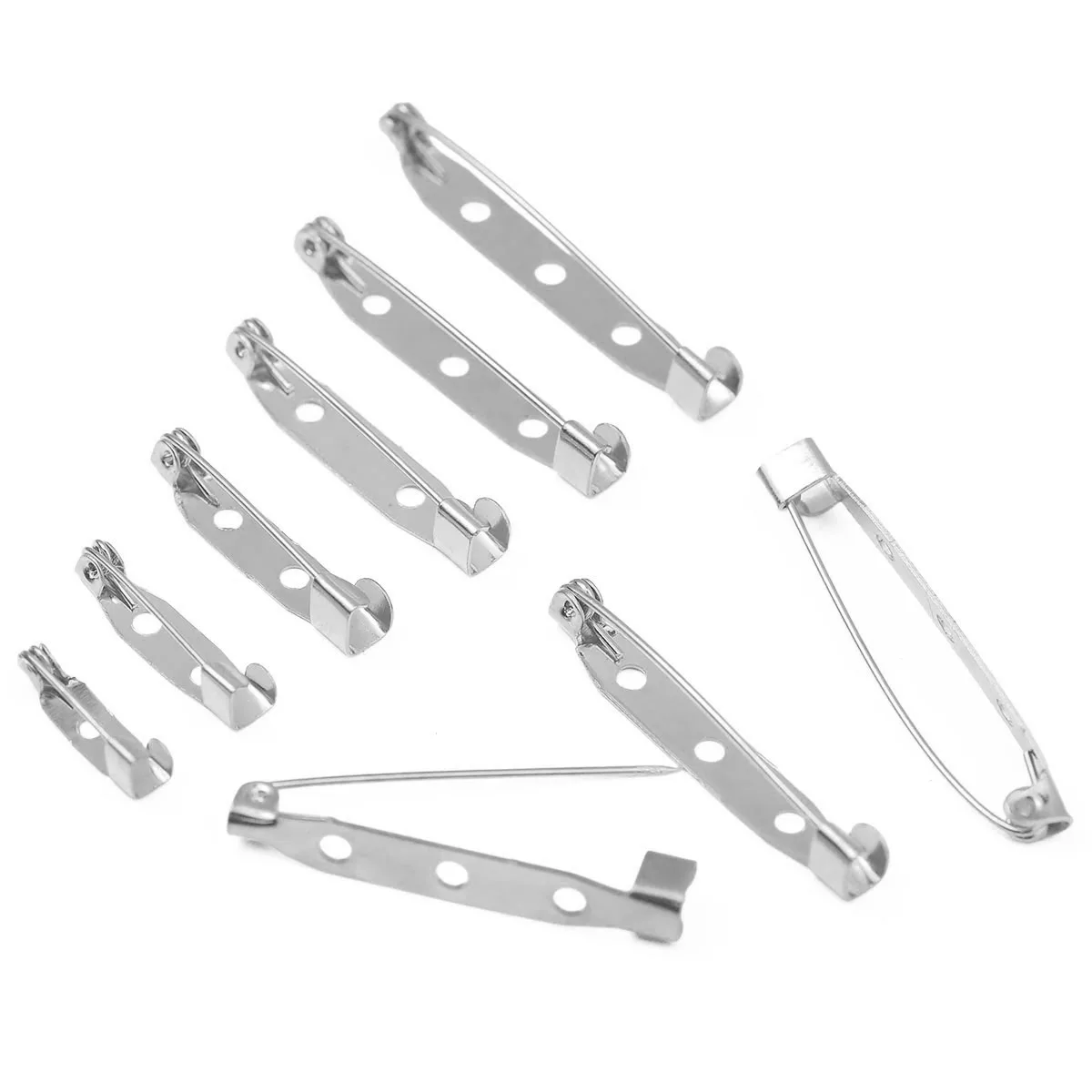 Colorful Alloy Pin Bases for Handmade DIY Jewelry and Brooch Making