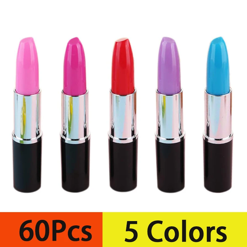 

60Pcs Black Gel Lipstick Gel Ink Refills Pens Ball-point Pens Ball-point Pen Lipstick Signing Pen Lipstick Pen