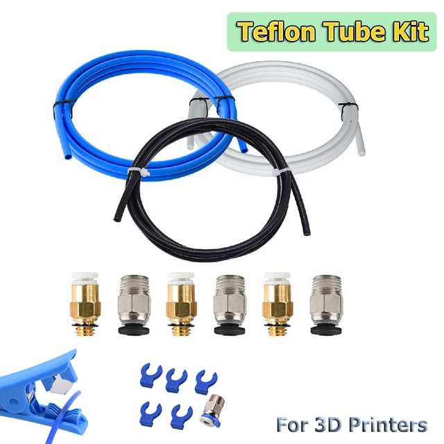 Pièces d'impression 3D 1M/2m PTFE Tube transparent tuyau PFA 2x4mm pour  V5/V6 1.75mm Bowden extrudeuse j-head Hotend - AliExpress