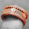 Fidget Spinner Gemstone Gear Men Rings Stainless Steel Women Jewelry Punk New in Rock Hip Hop Fashion Accessories Gift Wholesale 5
