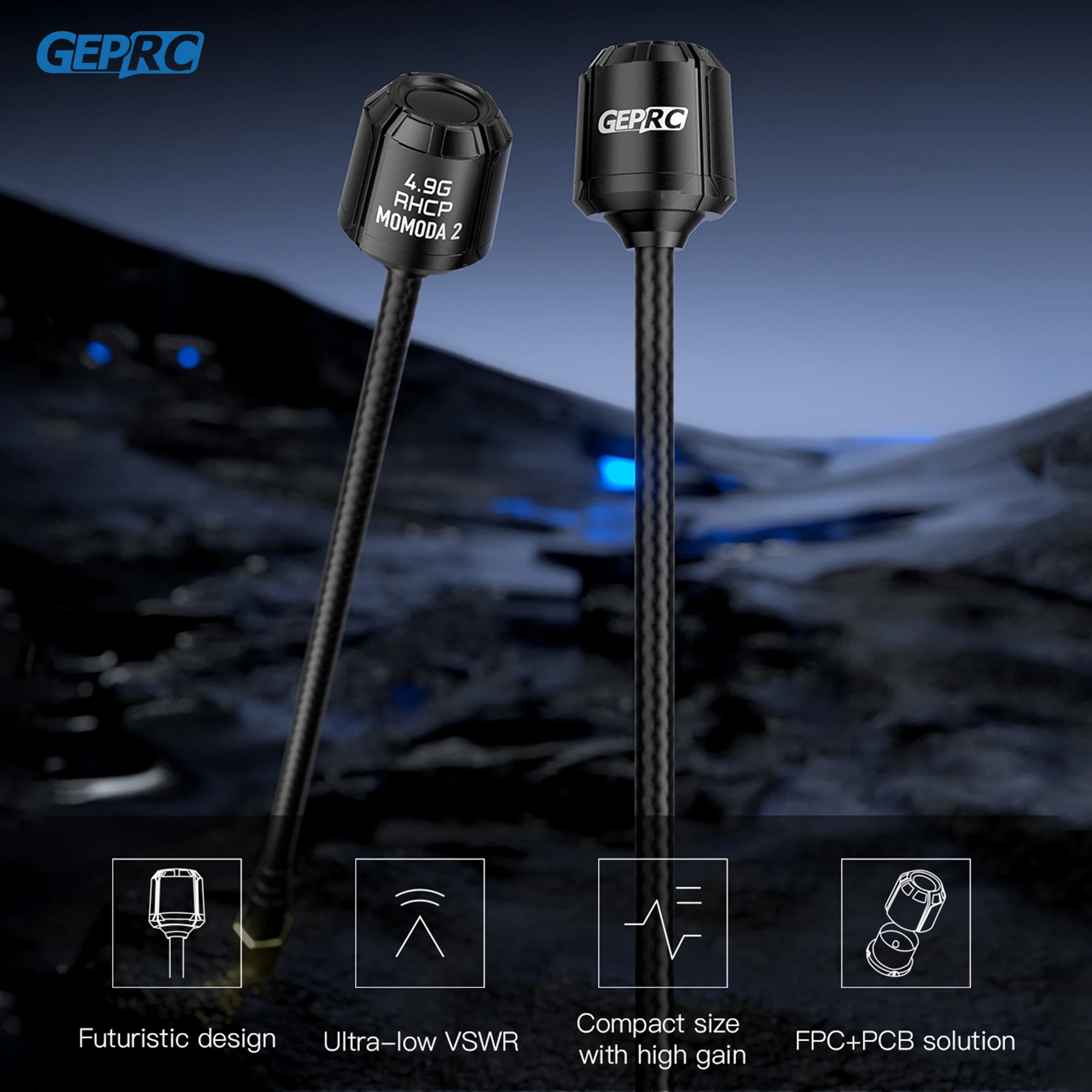 GEPRC Momoda2 4.9G Antenna Ultra-low VSWR 4.9GHz~5.3GHz RHCP DIY RC FPV Quadcopter Drone Freestyle Accessories Parts