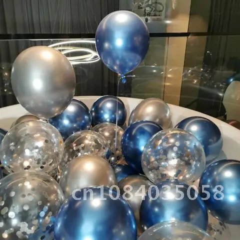 

Lot of 30 12inch Metallic Latex Balloons Confetti Sequins Latex Balloons Wedding Birthday Party Decor shower Air Balls Globos