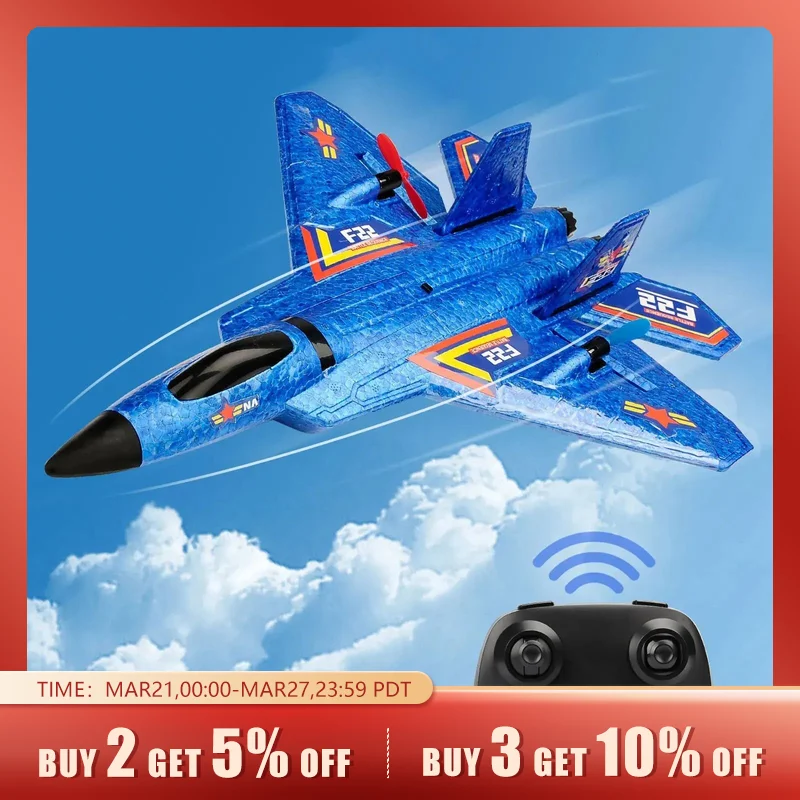 F22-Raptor-RC-Plane-2-4G-2CH-Remote-Control-Flying-Glider-With-LED ...
