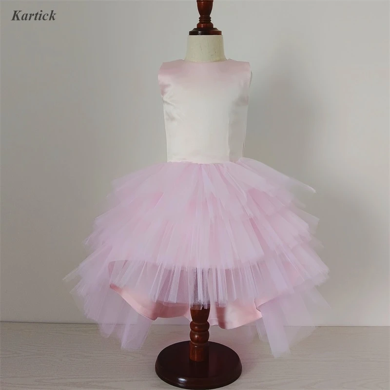 

Latest Flower Girl Dresses for Wedding Fluffy Tulle Little Girls Kids/Child Dress High Low Communion Party Ball Pageant Dress