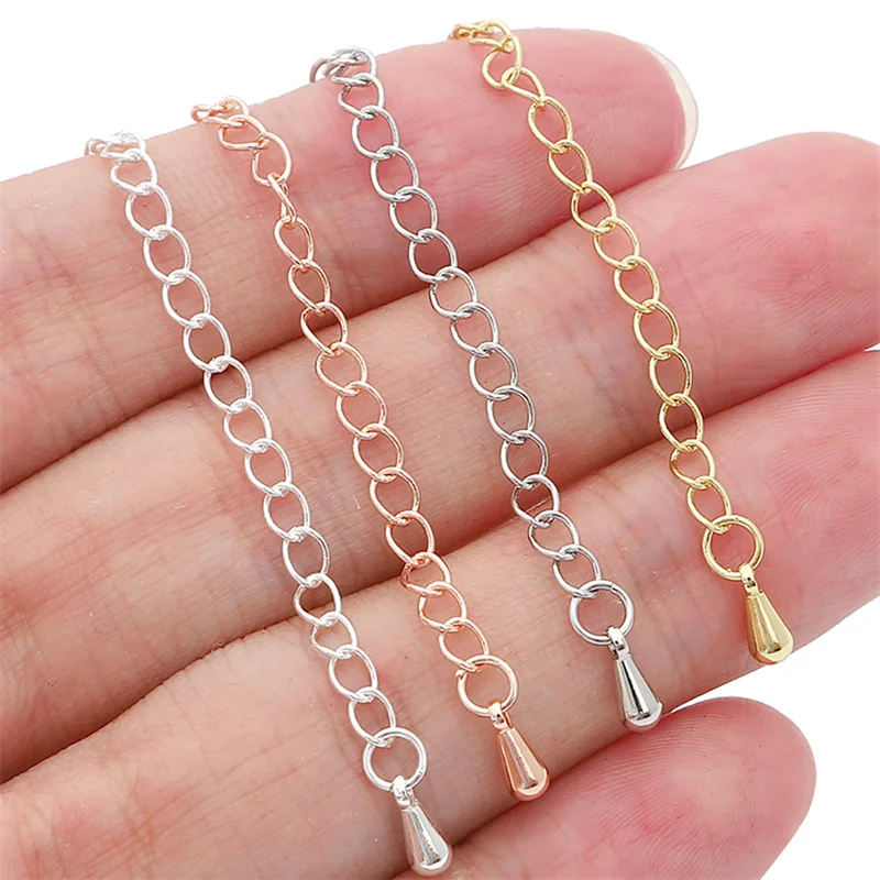 1pcs 60mm Brass Extension Tail Chain Basic Findings for Jewelry Making DIY Necklace Bracelet