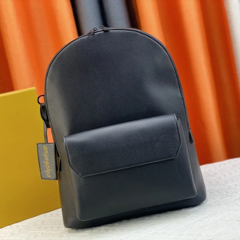 

Travel Bag Designer Genuine Leather Backpack Outdoor School Bags For Boys Letter Large Capacity Zipper Unisex Soft Back Mochilas