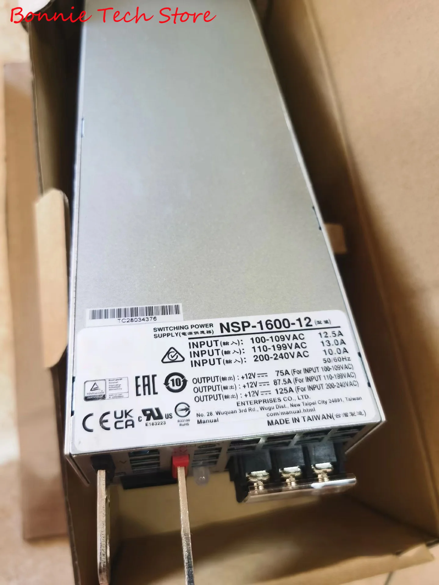 

NSP-1600-12 for MEAN WELL 1600W Power Supply with Single Output