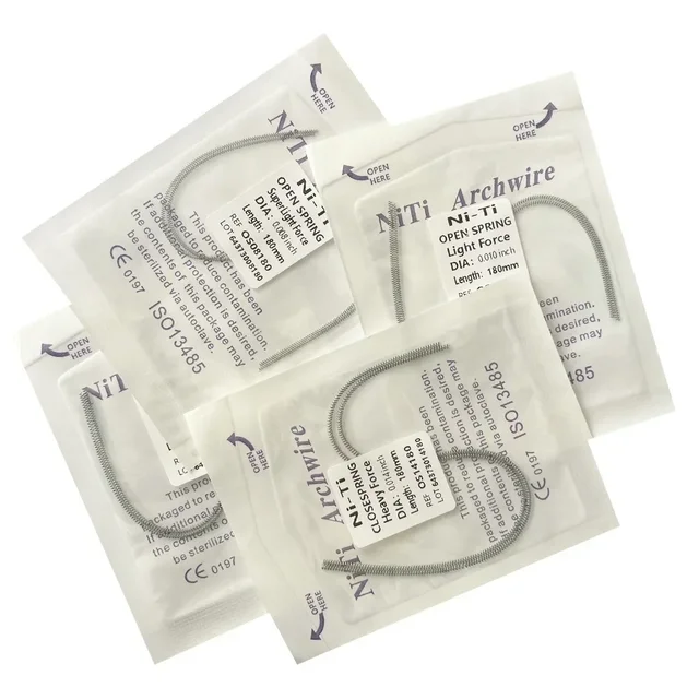 AG Dental Orthodontic Open Coil Spring Niti Elastic Open and Closed Distalized Springs 0.008" 0.010" 0.012" 0.014“ Length 180mm