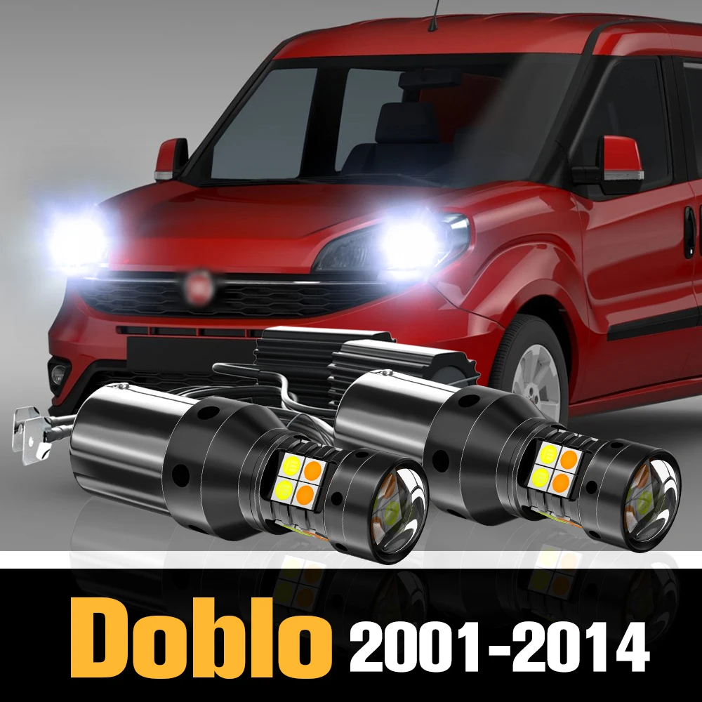

2x Canbus LED Dual Mode Turn Signal+Daytime Running Light DRL Accessories For Fiat Doblo 2001-2014 2007 2008 2009 2010 2011 2012