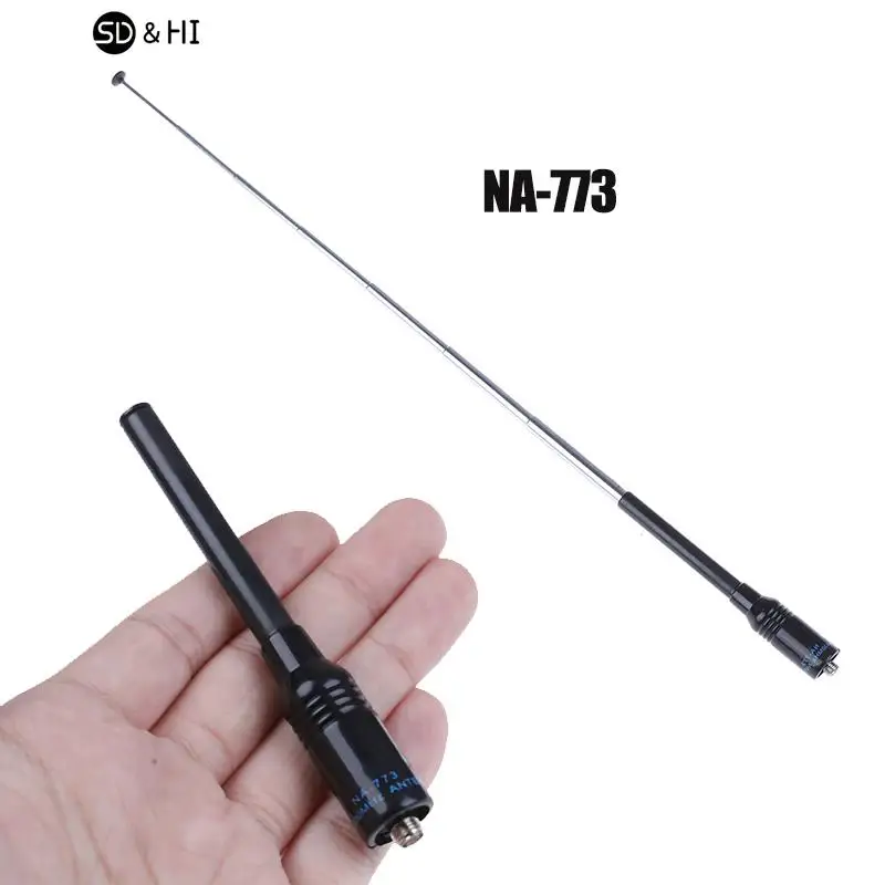 

Новинка NA-773 UHF + VHF ручная телескопическая антенна для BAOFENG SMA-F/82/B5/B6 888S
