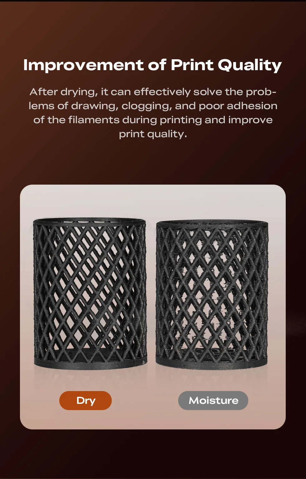 Creality New 1KG Filament Dry Box Space Pi SE Adjustable Temperature 45℃-65℃ Hot-Air Heating 0-24h Setting