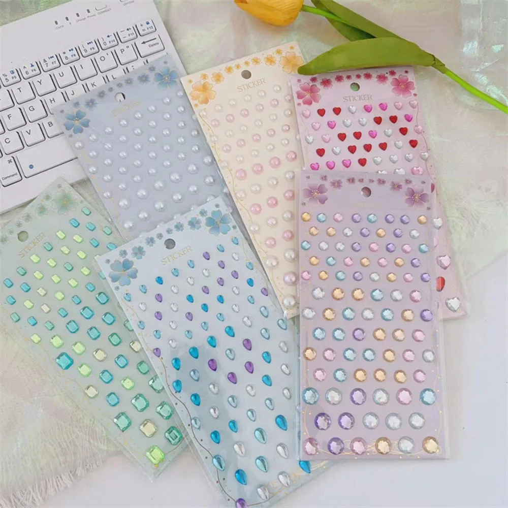 

Children's Stickers DIY Decoration Crystal Diamond Stickers Art Crystal Diamond Toys Mobile Phone Rhinestone