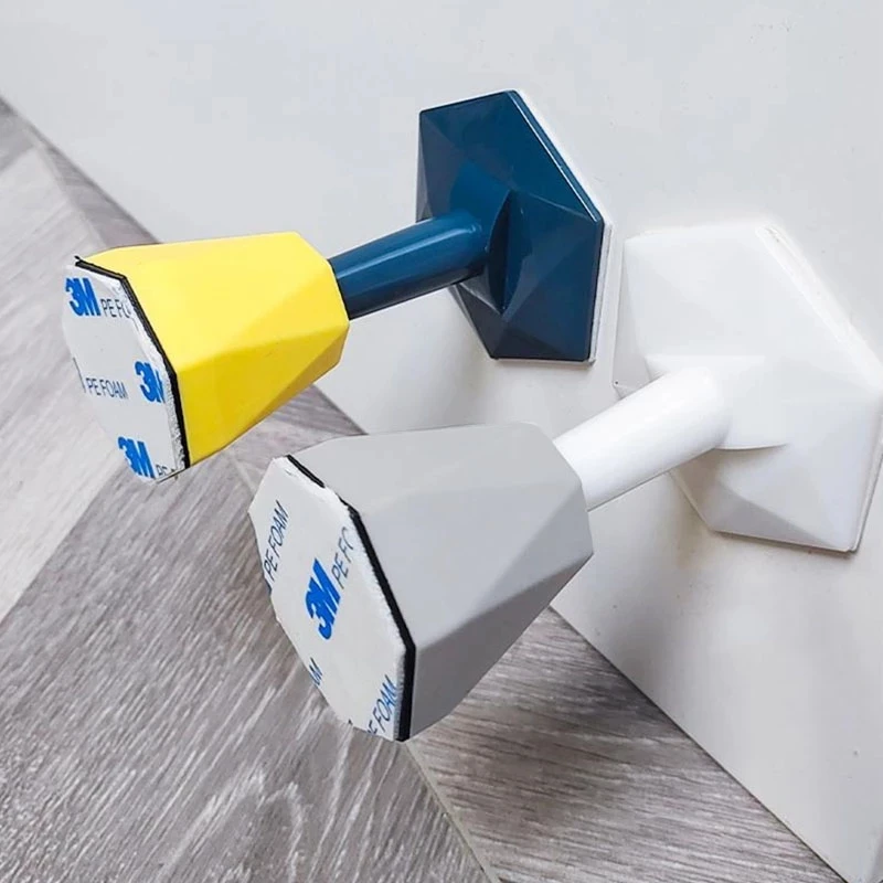 Mute Silicone Door Stopper Self Adhesive Door Stops Wall er Protector Safety Tool Bumper Pads Rear Retainer