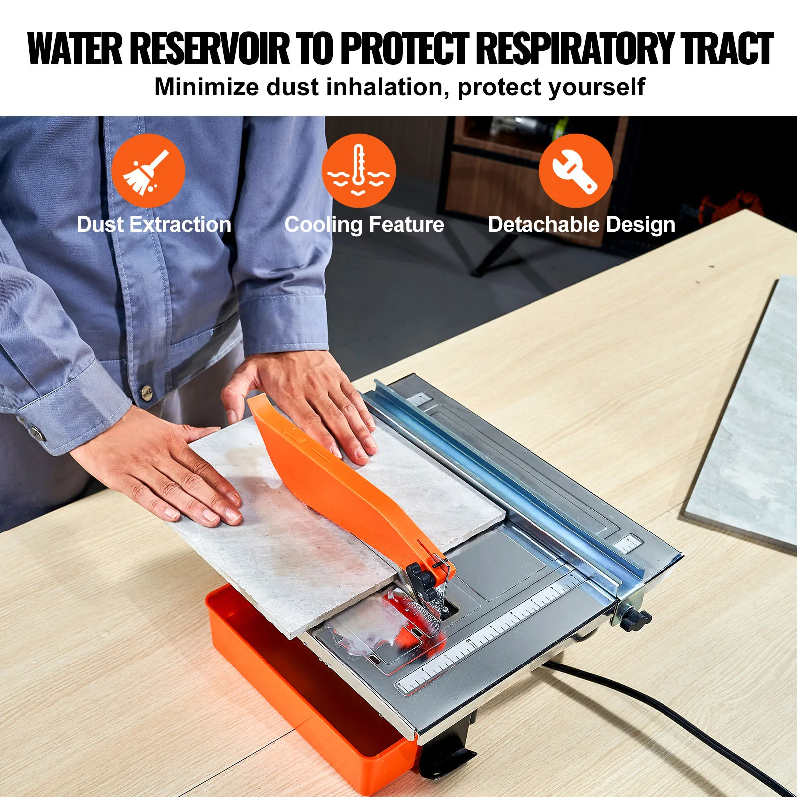 Wet Tile Saw 7 Inch Steel Blade Cutter