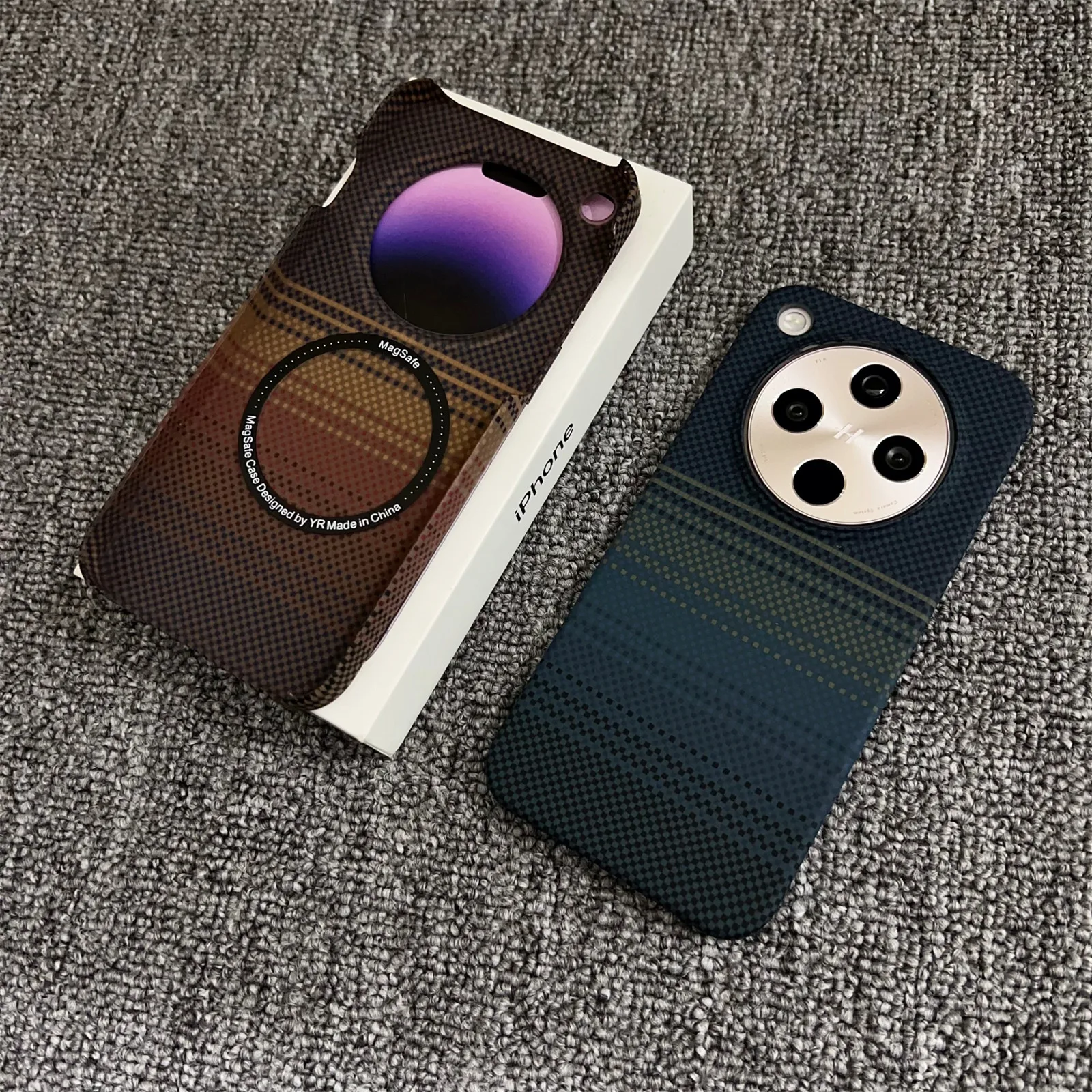 Enhanced Ultra-Thin Carbon Fiber Kevlar Pattern Magnetic Phone Case