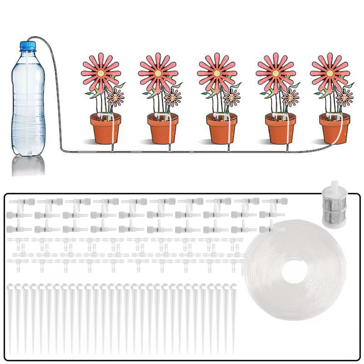 1 Satz, automatisches Tropfset für Garten topfpflanzen mit einstellbarer Wasser tropfen durchfluss rate, geeignet zum Gießen von Topfpflanzen