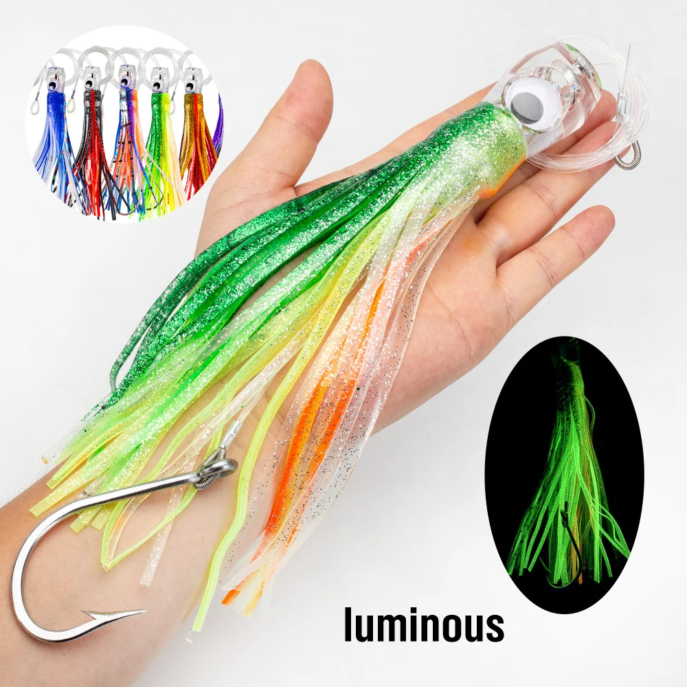 5 Leurres Souples Poulpe Artificiel, Jupe, 9cm, Pour Pêche En Eau Douce Et Mer