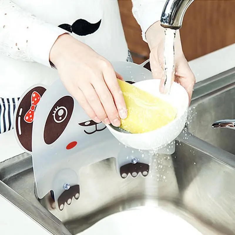 Kitchen Sink Water Splash Guards Sucker Waterproof Screen Dish Fruit Vegetable Washing Anti-water Board