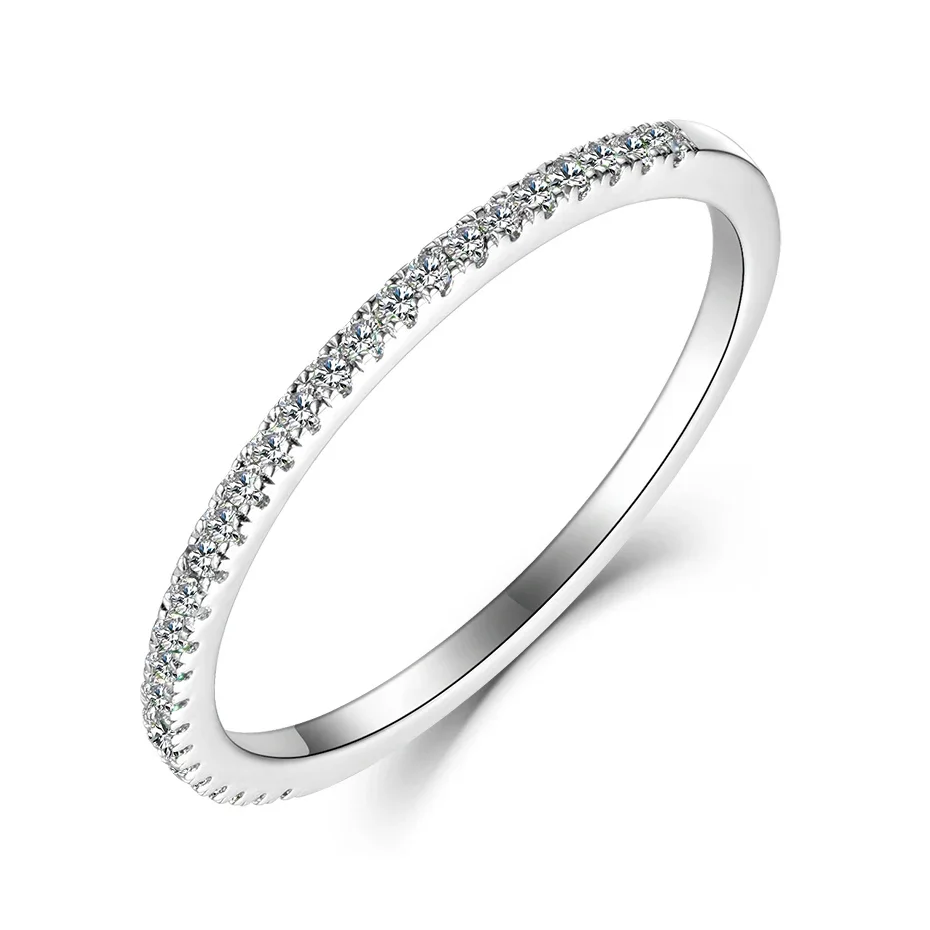 14K 10K Solid Gold Moissanite Rings for Women Hand Setting Matching Half Eternity Wedding Band Engagement moissanite ring wedding rings gold rings