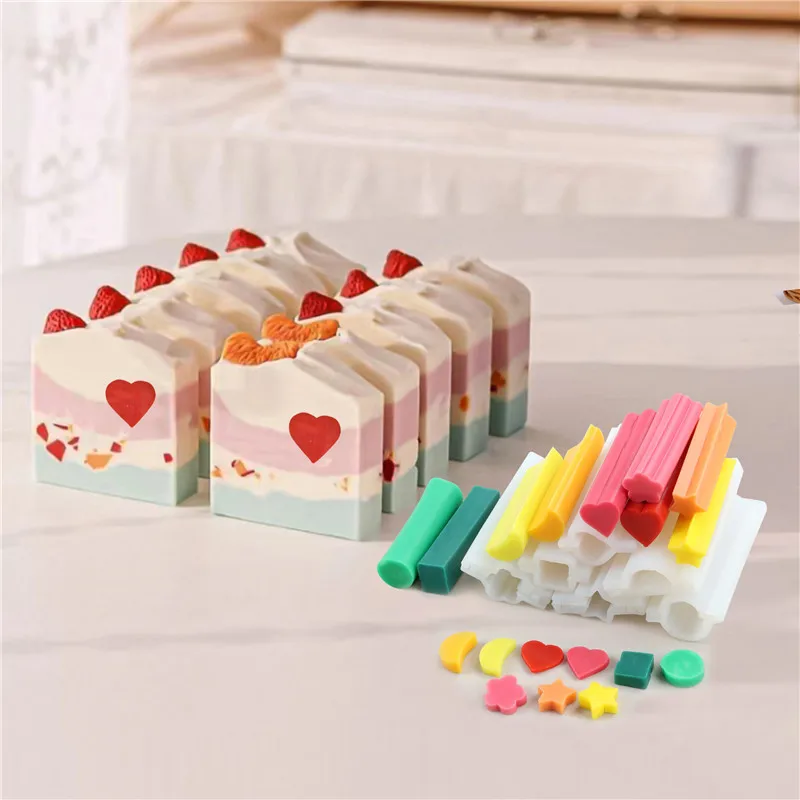 Heart-shaped Moon Star Silicone Mold Handmade Decoration Soap Resin Making Mould Plum Blossom Tube Cake Chocolate Silicone Molds