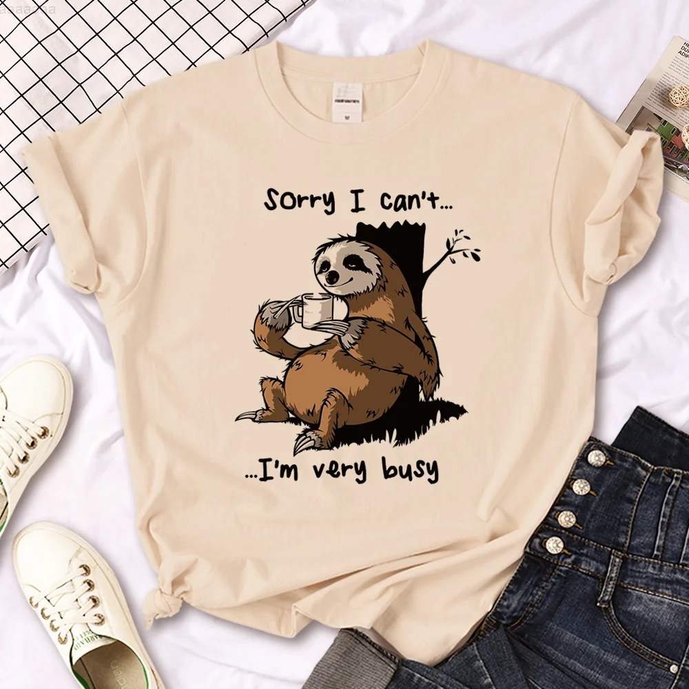 

Sloth tshirt women comic Japanese Y2K Tee female streetwear graphic y2k clothes
