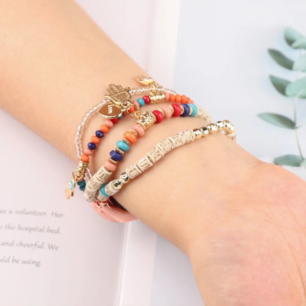 Jewelry Beaded Strap For Xiaomi Mi band 7 6 5 4 Ladies Smart Sports Bracelet Replacement Wristband For Xiaomi Mi band 4 3 strap