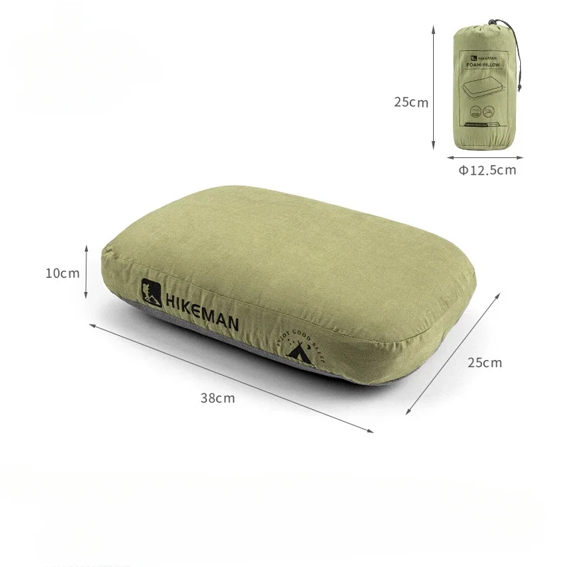 Memory Foam Camping Pillow 10cm High Slow Rebound Portable Travel