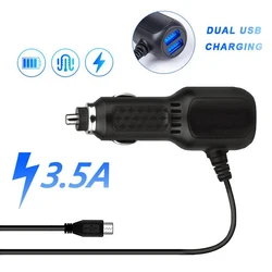 Versatile 3 - in - 1 Charging Cable & Car Charger for Dash Cams, GPS, and More (Straight Mini USB)