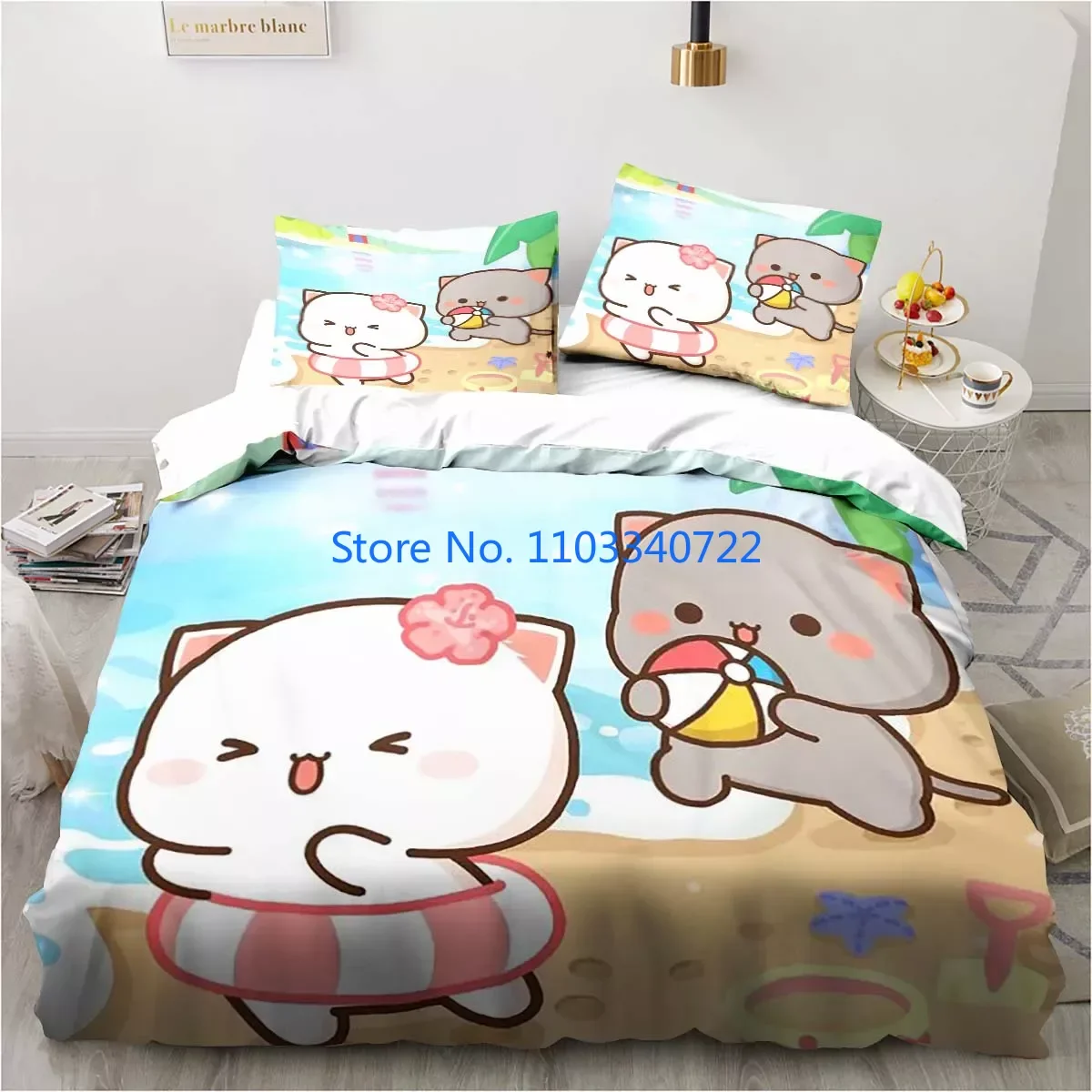 Bubu Dudu Cartoon Cute Bear Kawaii  Duvet Cover Set 3D Print Comforter Cover Bedclothes for Boy Girl Bedding Sets Bedroom Decor 2