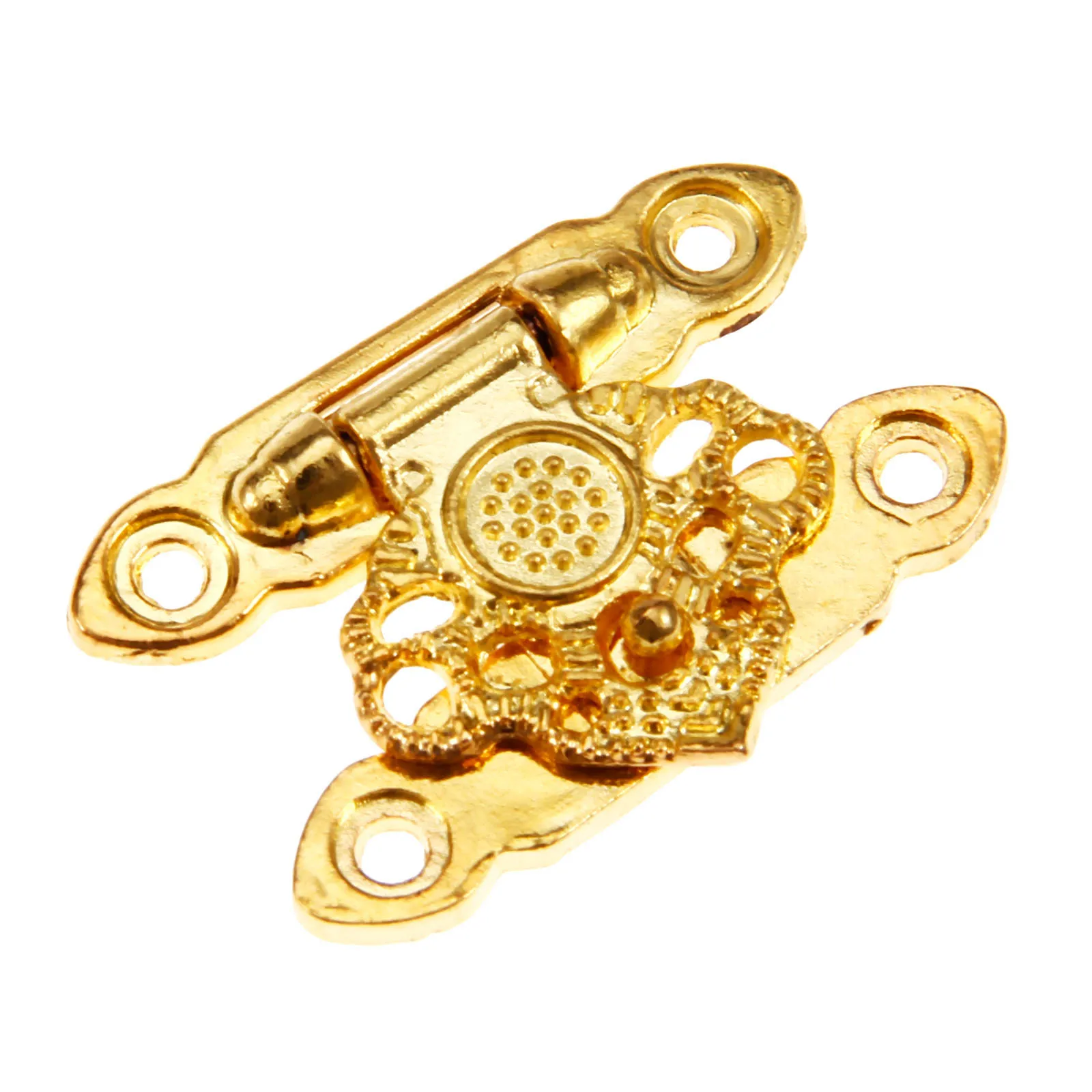 6 Pcs Box Latch Clasps with Screws Decorative Hasp Latches for Cabinet Jewelry Wooden Box Case Buckle Gold 35 x 25mm Zinc Alloy