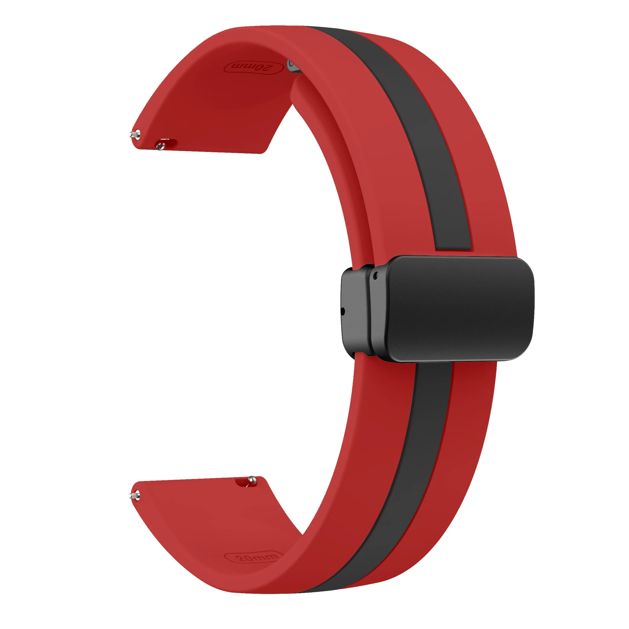 Magnetic D Buckle Silicone Watch Strap with Multiple Size Options