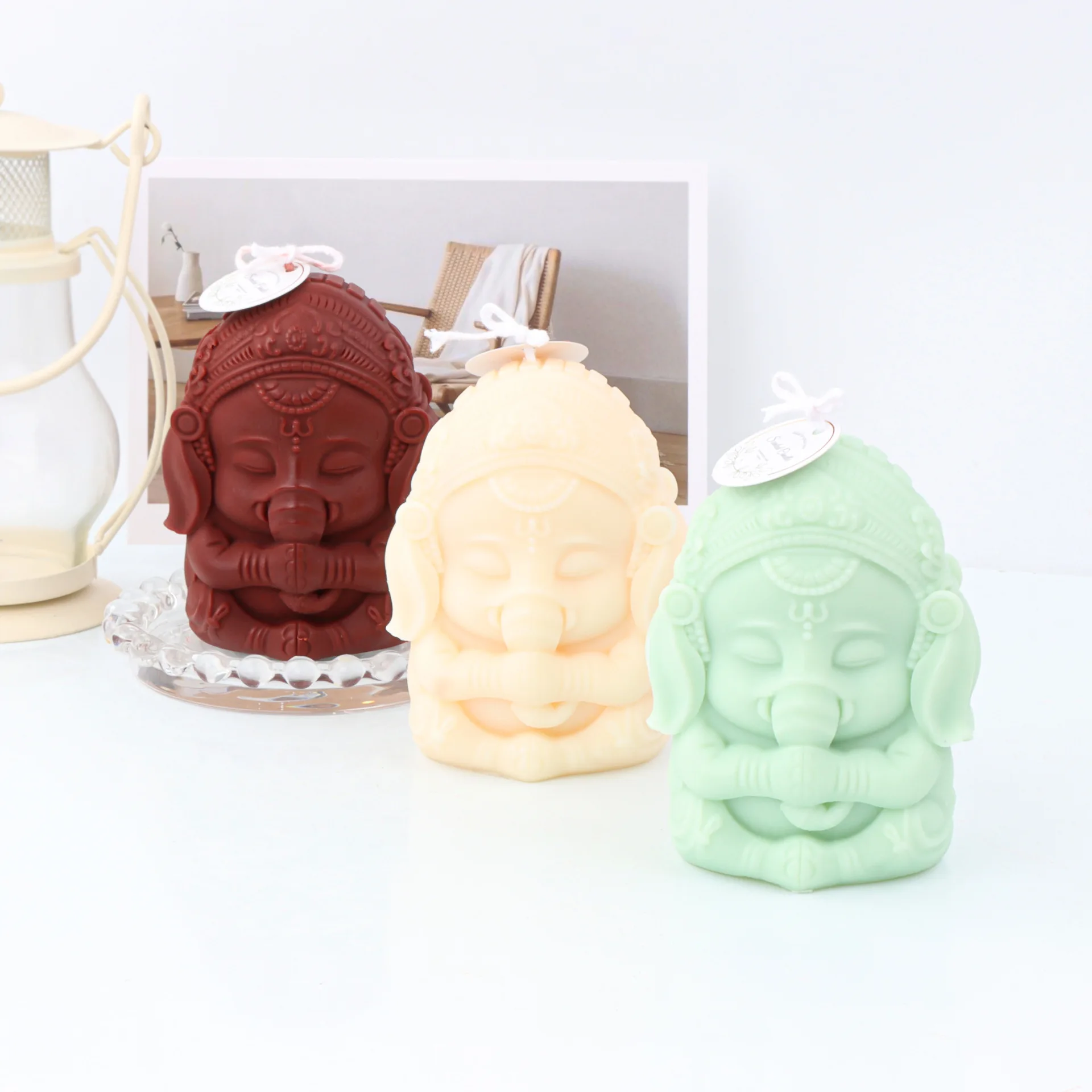 

Egyptian Noble Elephant Silicone Mold Gypsum form DIY Handmade Plaster Candle Ornaments Handicrafts Mold Hand Gift Making