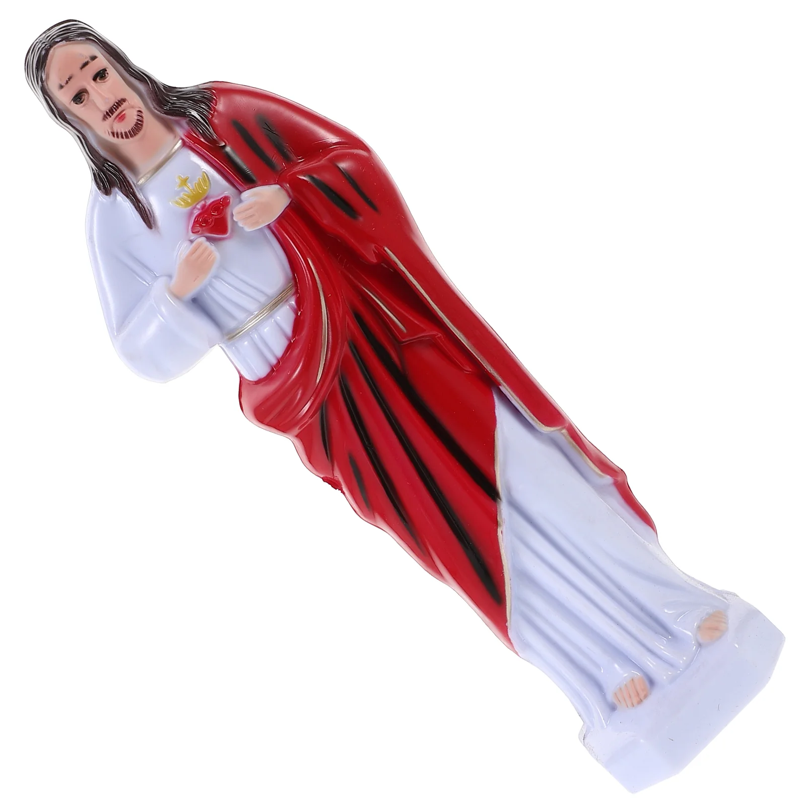 

Church Decoration Jesus Ornaments Religious Figure Simulation Home Desktop Red Bookshelf Statue Plastic